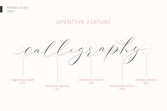 Mabista Script Font PNG with transparent background - Preview 1