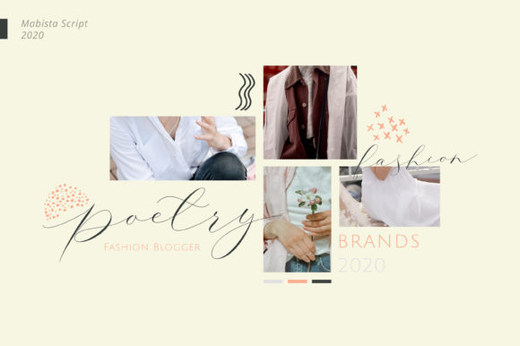 Mabista Script Font PNG with transparent background - Preview 2