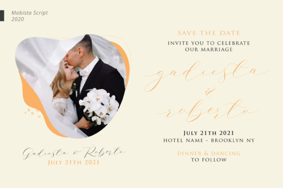 Mabista Script Font PNG with transparent background - Preview 4