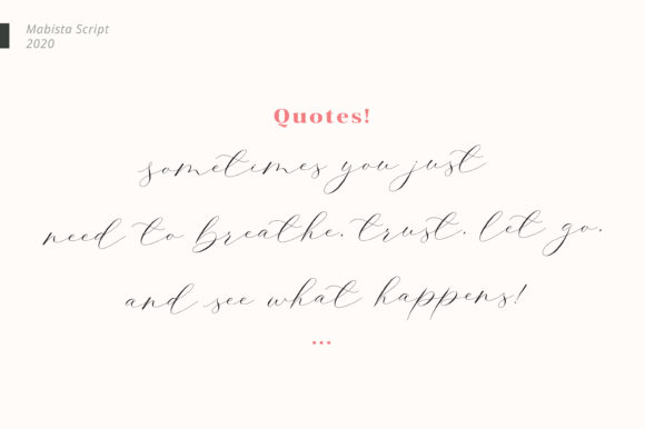 Mabista Script Font PNG with transparent background - Preview 5