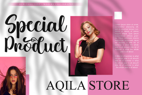 Merlyana Font PNG with transparent background - Preview 2