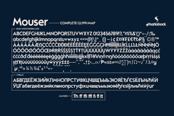 Mouser Font PNG with transparent background - Preview 1