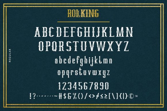 RollKing Font PNG with transparent background - Preview 3