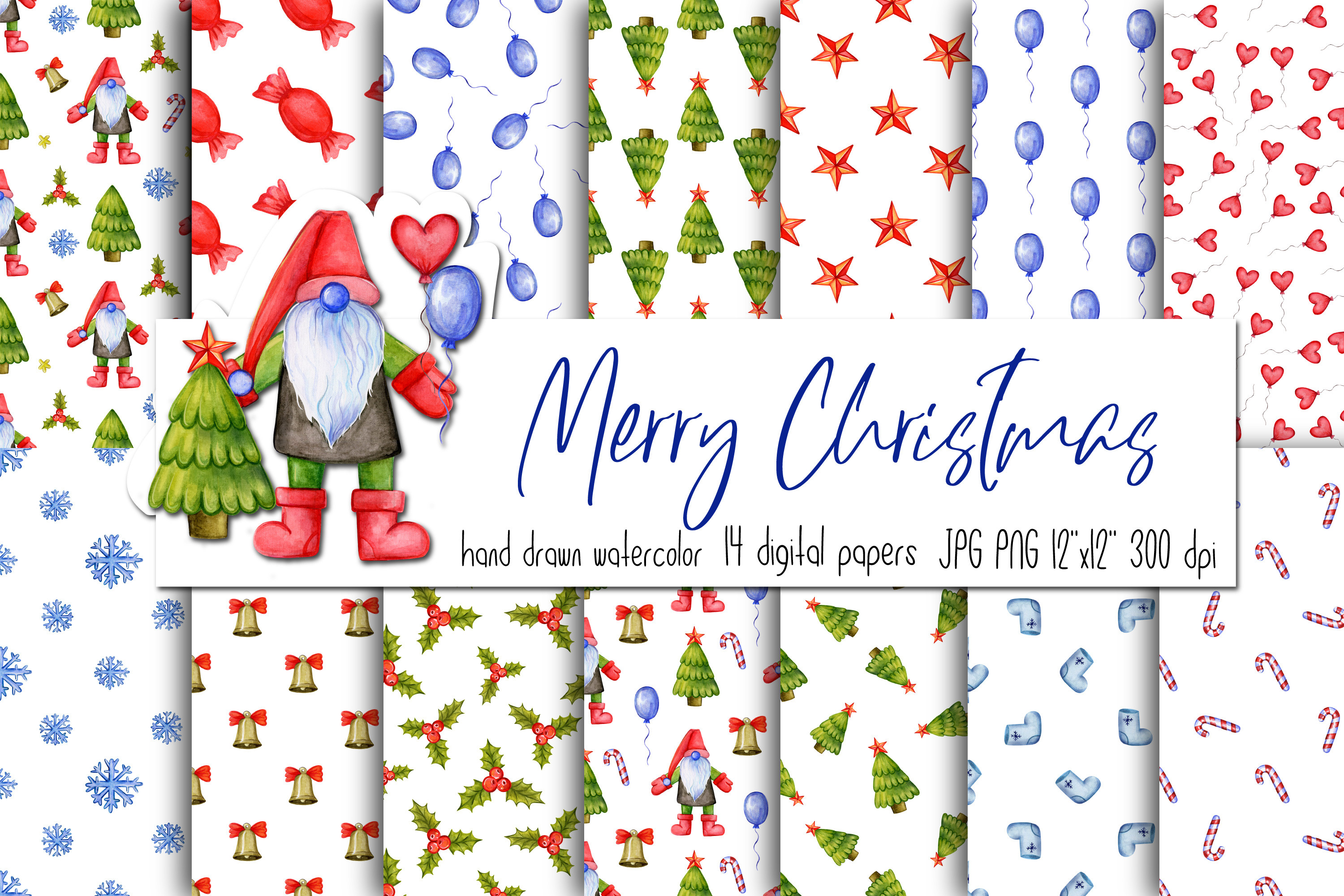 Watercolor Christmas Cliparts Collection - photo 3