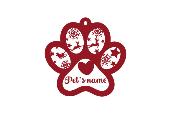 Christmas Bauble Pet Name Natal Arquivo de corte de artesanato Por Creative Fabrica Crafts