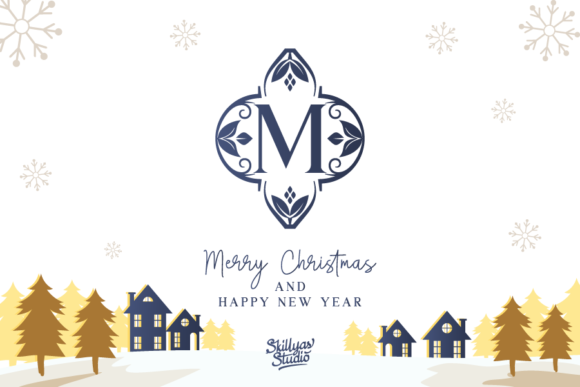 Arabesque Vines Monogram Font - Preview 2