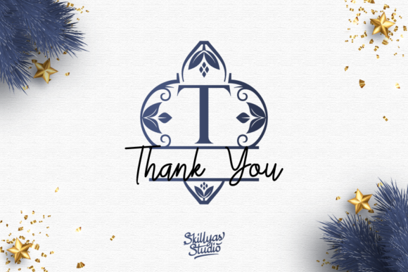 Arabesque Vines Monogram Font - Preview 6