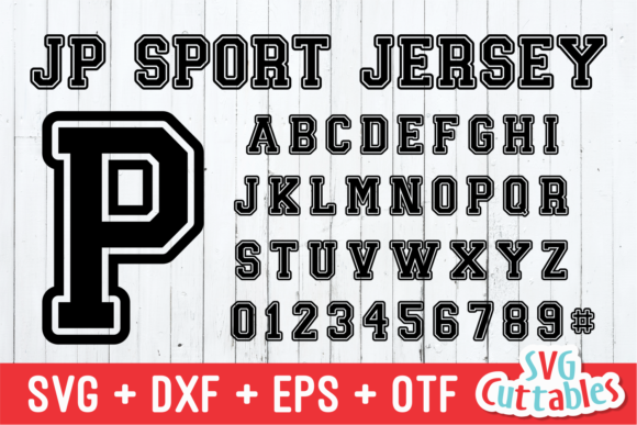 JP Sport Jersey Slab Serif Font By SVG Cuttables