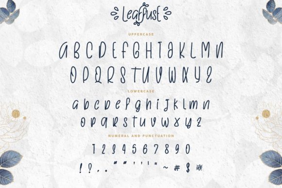 Leaffuse Font PNG with transparent background - Preview 3