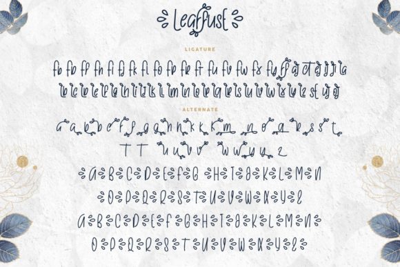 Leaffuse Font PNG with transparent background - Preview 5