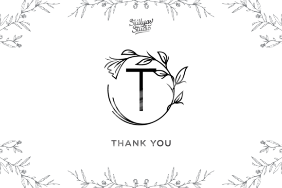 Monogram Vine Letter Font PNG with transparent background - Preview 6