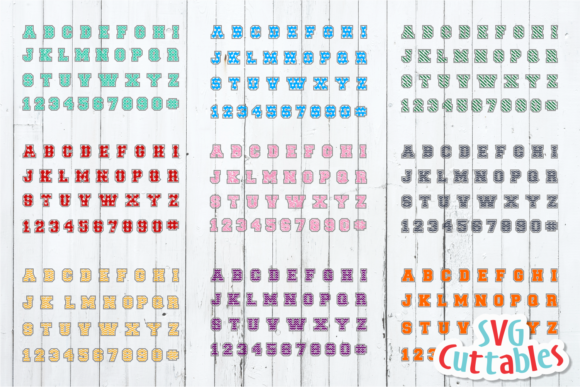 Pattern Alphabet Font PNG with transparent background - Preview 1