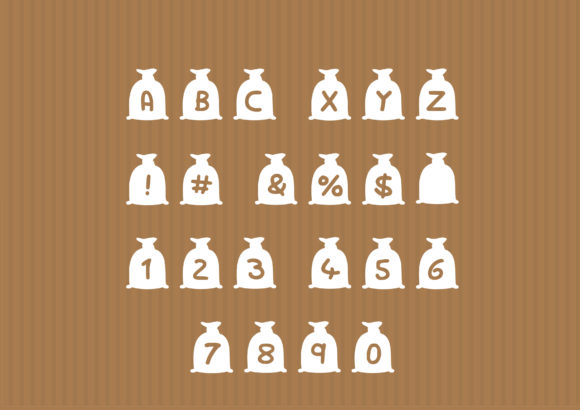 Play Bag Font PNG with transparent background - Preview 1