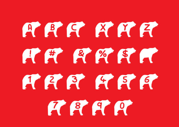 Play Bear Font PNG with transparent background - Preview 1