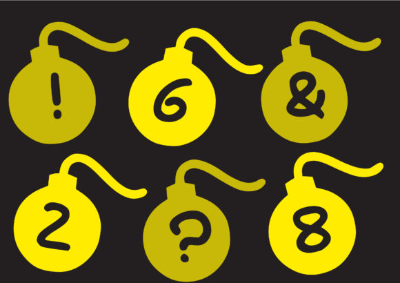 Play Bomb Font PNG with transparent background - Preview 2