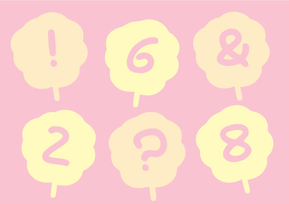 Play Candy Floss Font PNG with transparent background - Preview 2