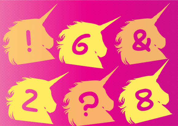 Play Unicorn Font PNG with transparent background - Preview 2