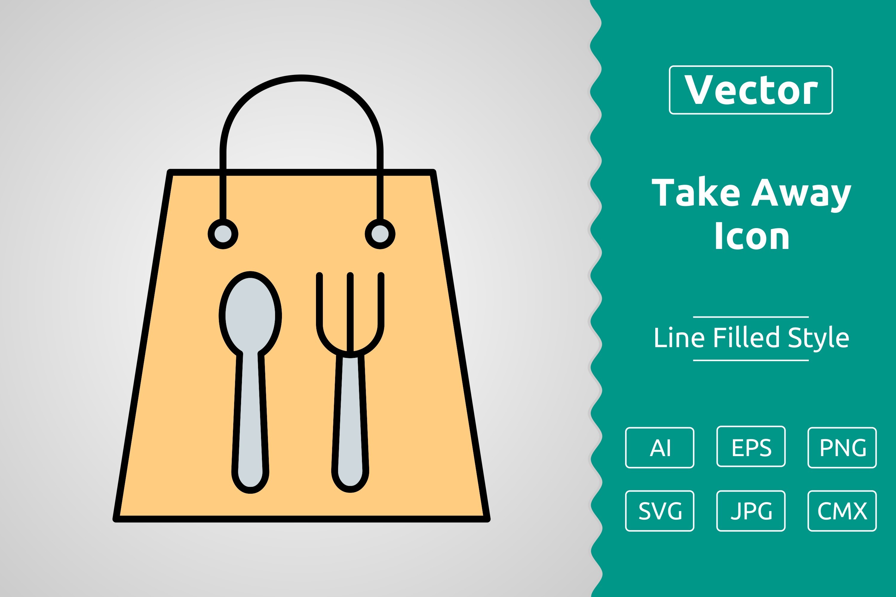 Vector Take Away Filled Outline Icon Graphic by Muhammad Atiq ...