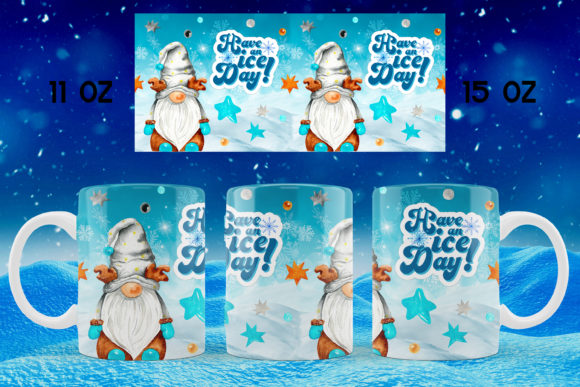 Winter Gnome Christmas Mug Sublimation Graphics