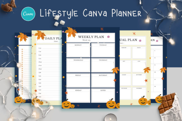 Autumn Lifestyle Planners CANVA Template