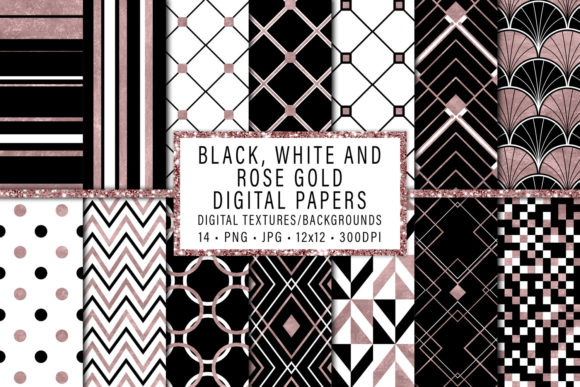 Black, White and Rose Gold
