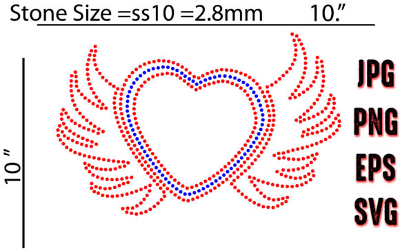 Love Rhinestone Design Gráfico Plantillas de Impresión Por TRANSFORM20
