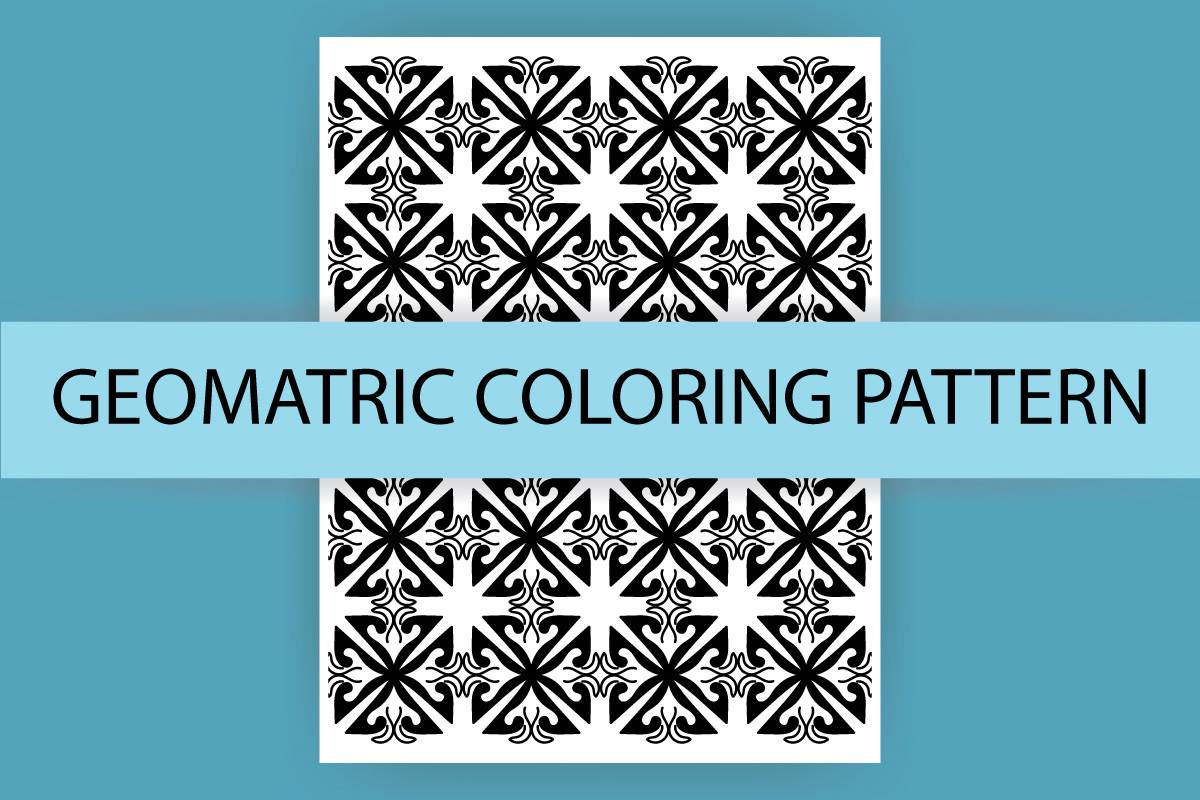 Geometric Pattern Coloring Pages Graphic by abdussamad · Creative Fabrica