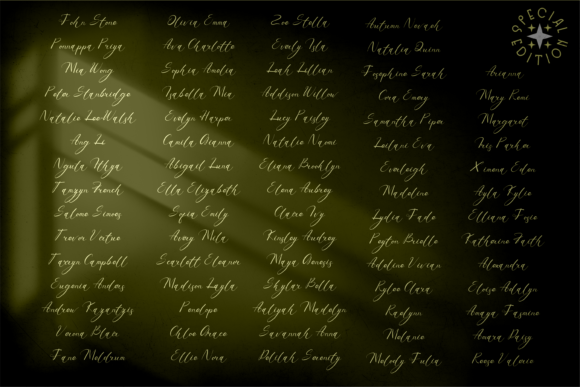 Robinson Yilow Font PNG with transparent background - Preview 1