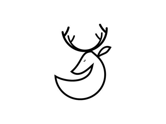 Deer Monoline Simple Logo Design