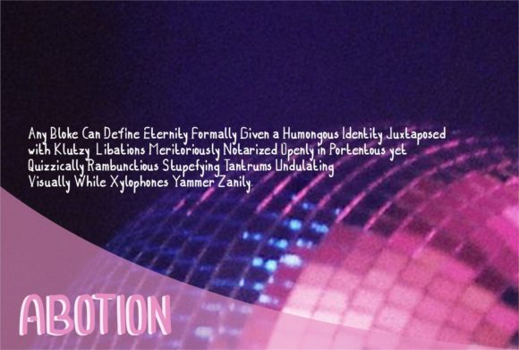 Abotion Font - Preview 1