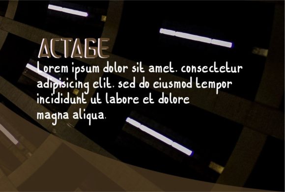 Actage Font - Preview 2