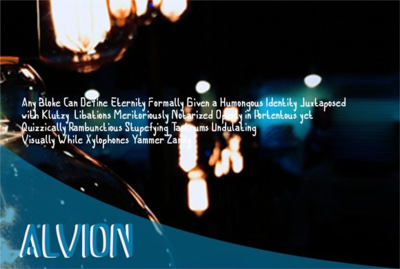 Alvion Font - Preview 1