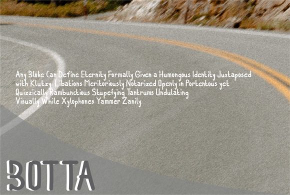 Botta Font - Preview 1