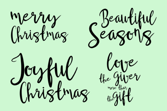 Christmas Wisdom Font PNG with transparent background - Preview 6