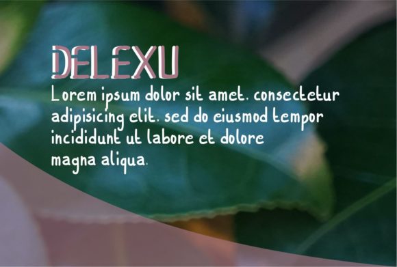 Delexu Font PNG with transparent background - Preview 2