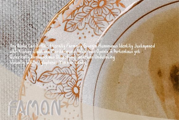 Famon Font PNG with transparent background - Preview 1