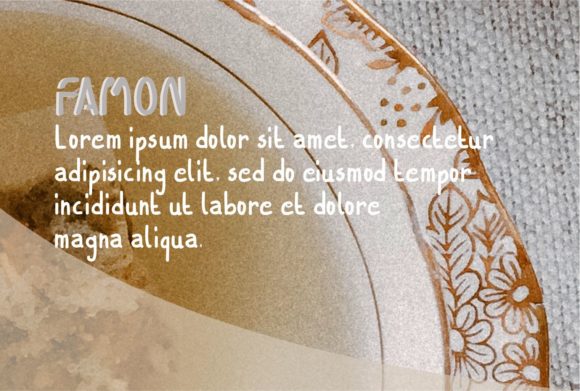 Famon Font PNG with transparent background - Preview 2