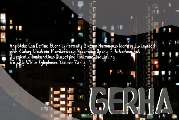 Gerha Font PNG with transparent background - Preview 1