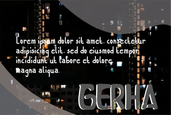 Gerha Font PNG with transparent background - Preview 2