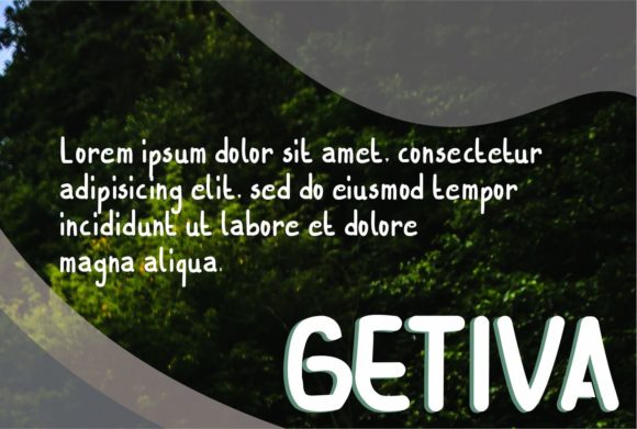 Getiva Font - Preview 1