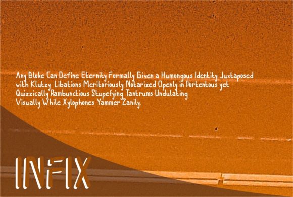 Infix Font PNG with transparent background - Preview 1