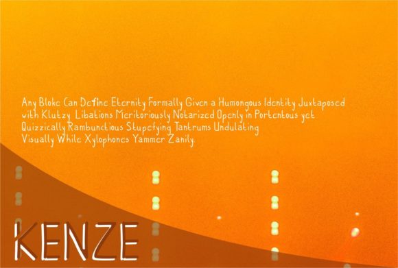 Kenze Font PNG with transparent background - Preview 1