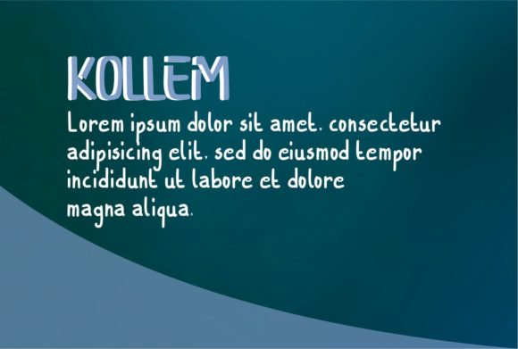 Kollem Font PNG with transparent background - Preview 2