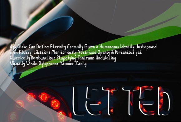 Letted Font PNG with transparent background - Preview 1