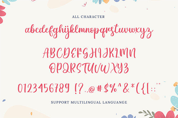 Lovely Jasmine Font PNG with transparent background - Preview 4