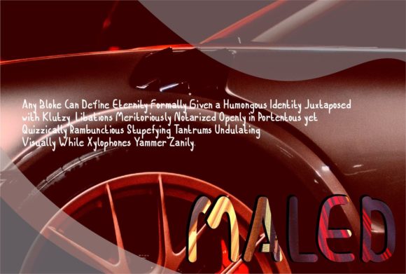 Maled Font PNG with transparent background - Preview 1