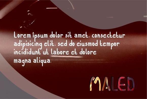 Maled Font PNG with transparent background - Preview 2