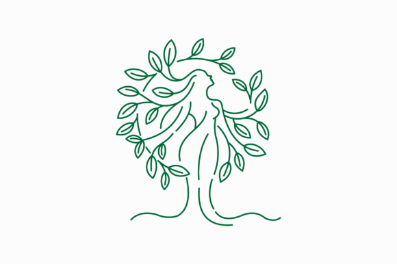 Natural Women Leaves Combination Graphic Logos By alwi.chabib