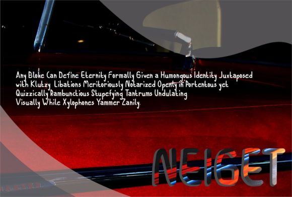 Neiget Font PNG with transparent background - Preview 1