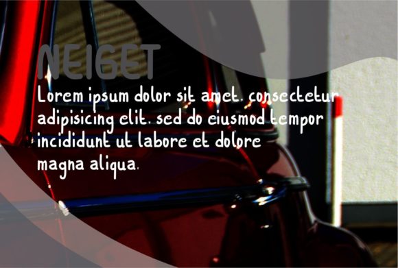 Neiget Font PNG with transparent background - Preview 2
